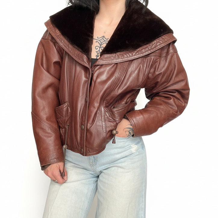 Leather Bomber Jacket