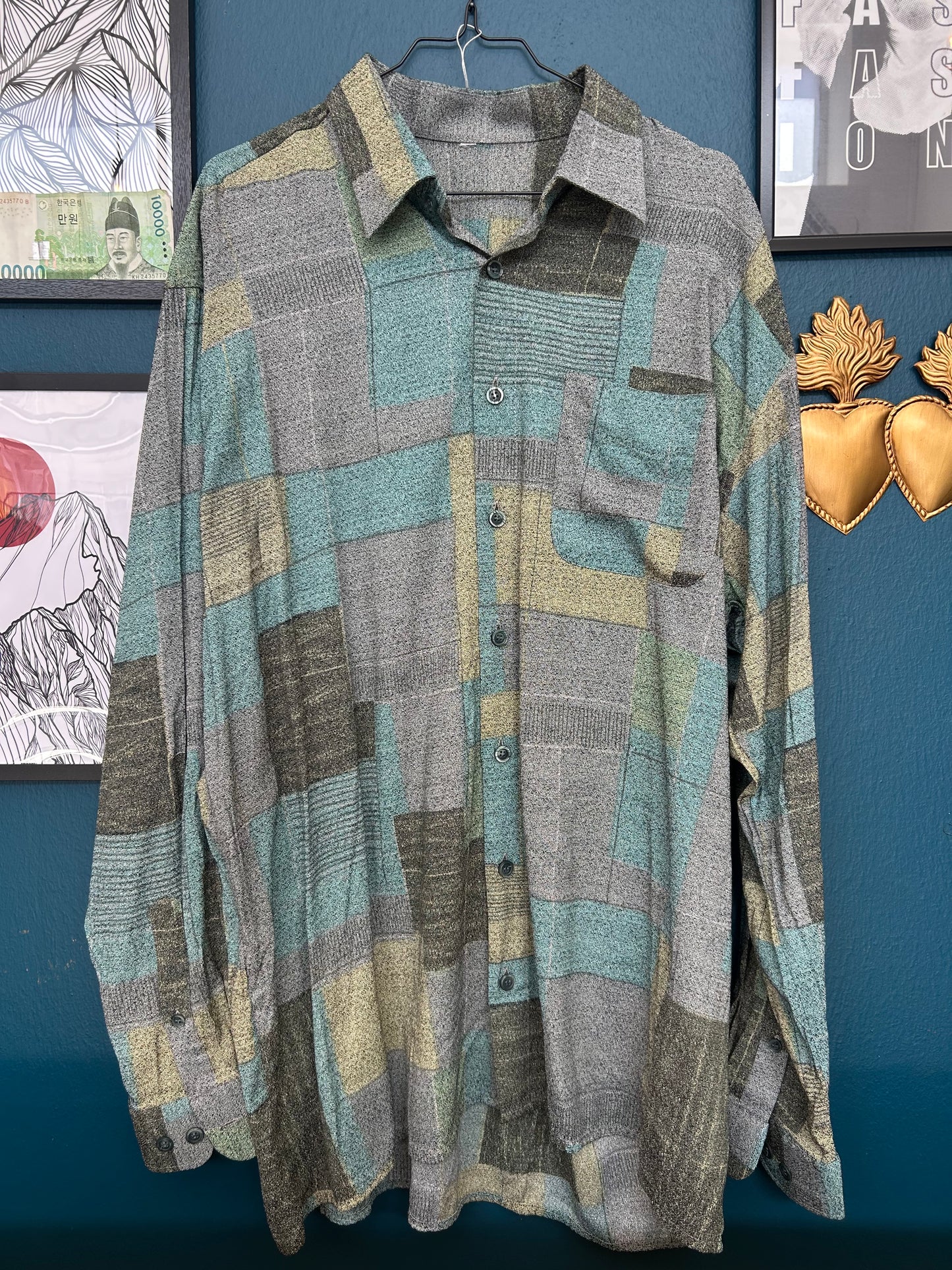 Man shirt Vintage Crazy pattern