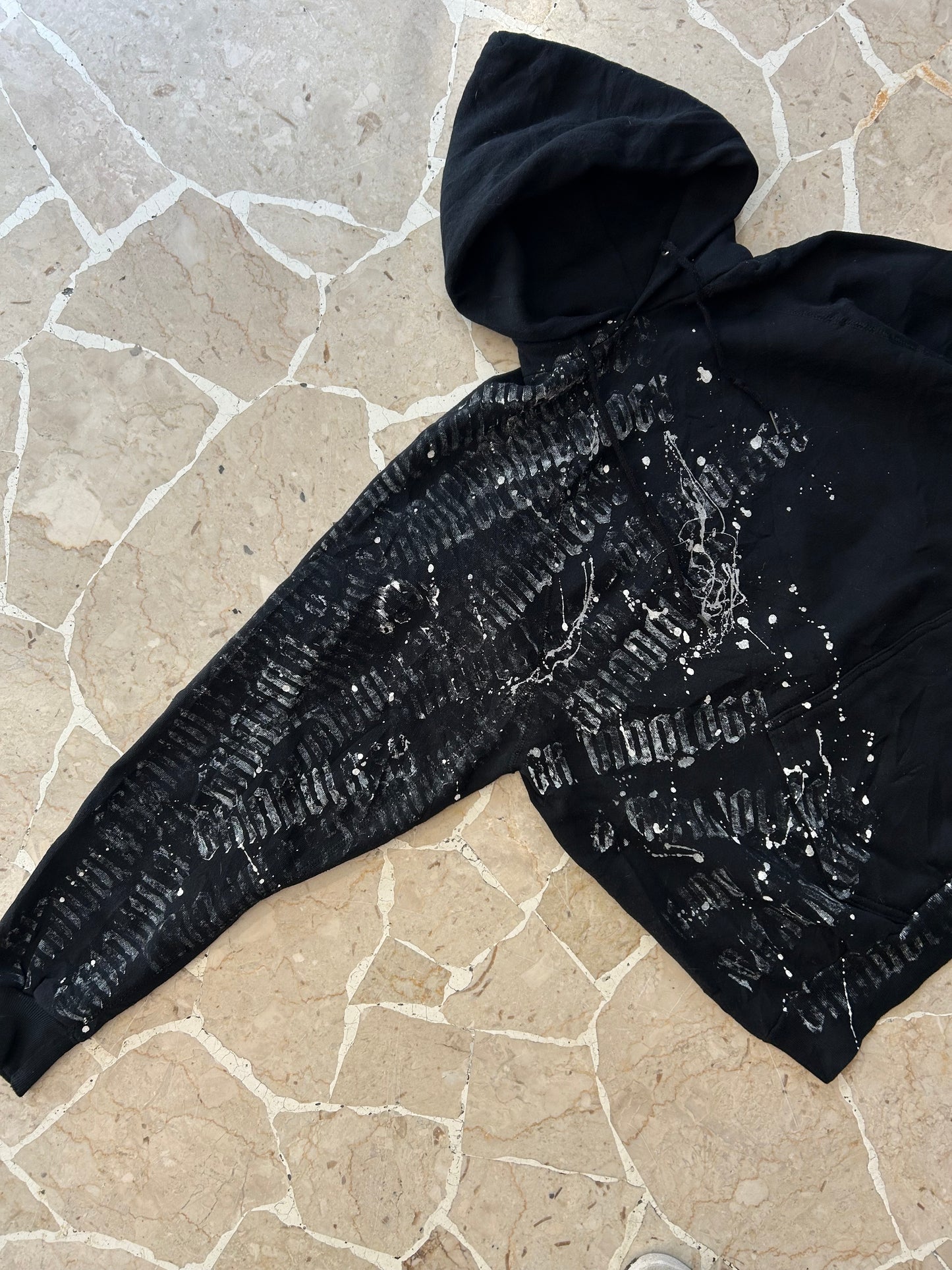 Abstract Black Hoodie