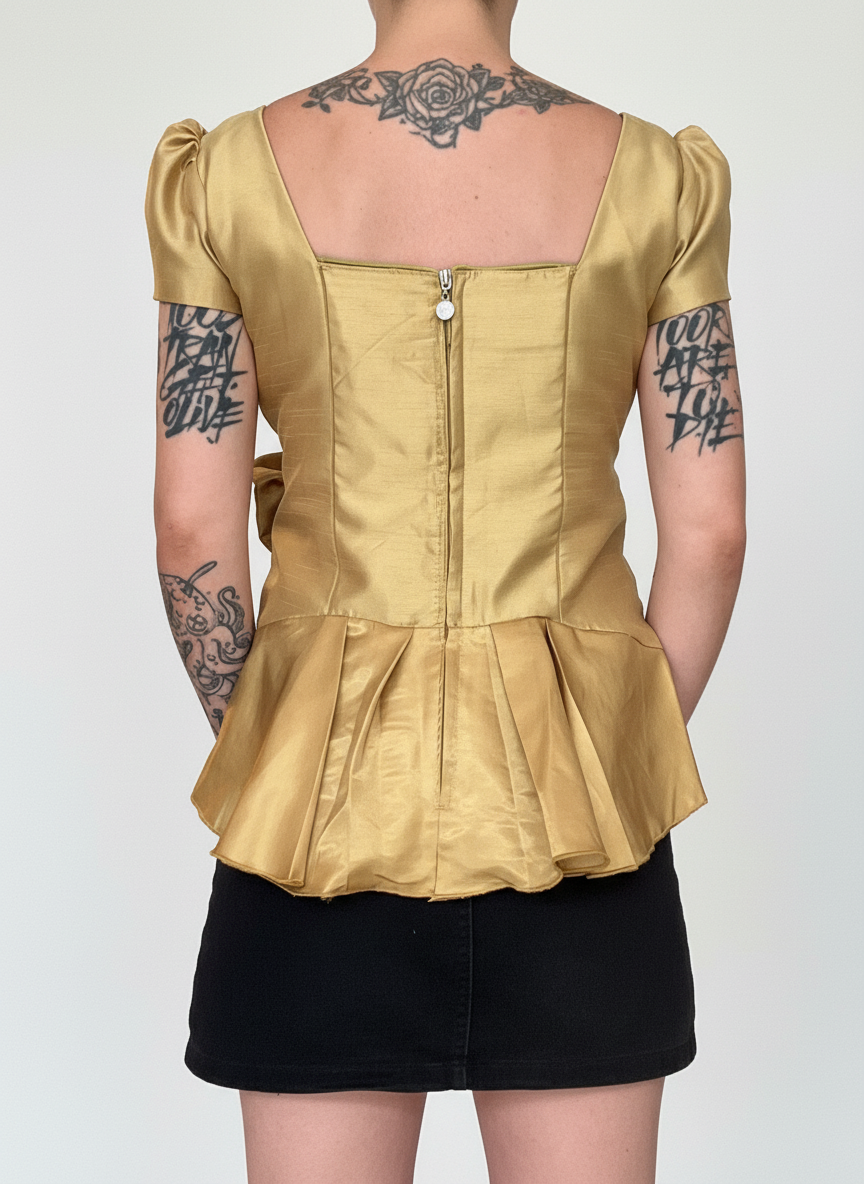 Blouse handmade a zip metallica