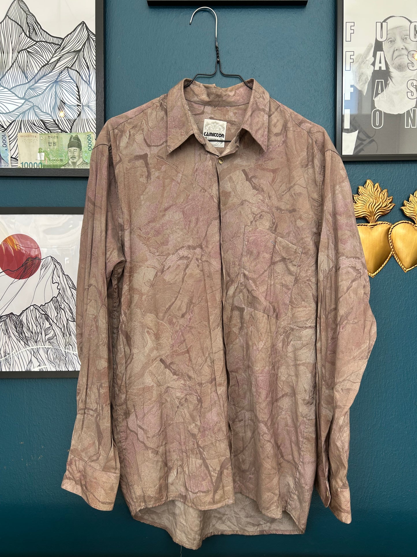 Man Shirt crazy pattern Vintage