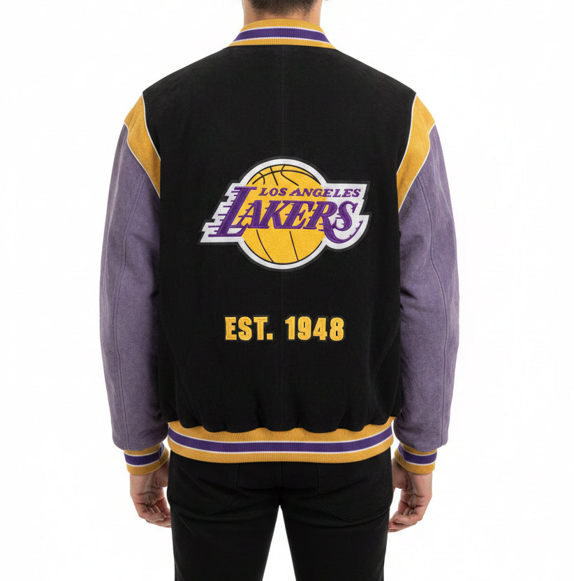 RARE VINTAGE Los Angeles Lakers Suede Jacket Championship Era