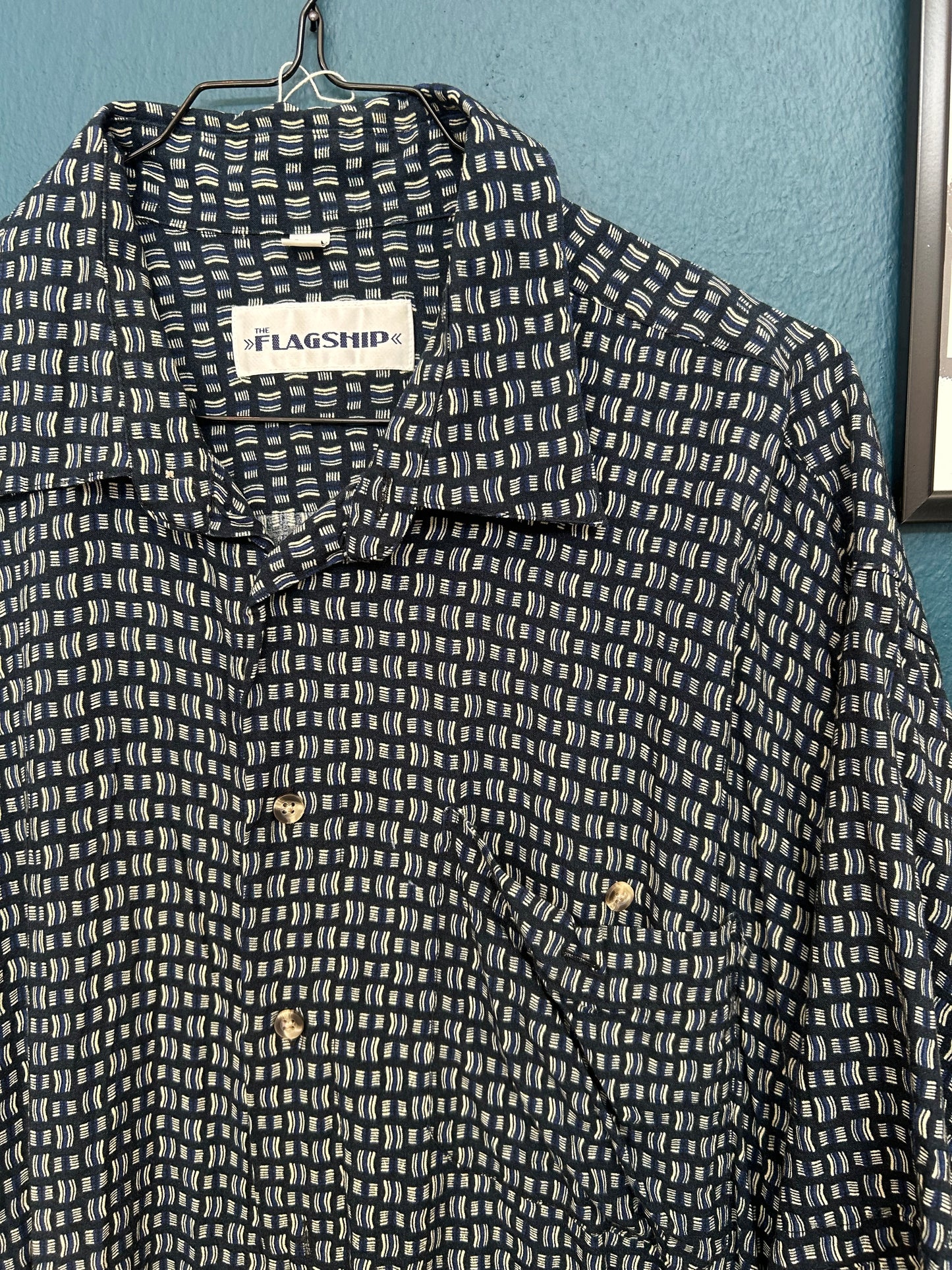 Man Shirt Vintage Geometric Pattern