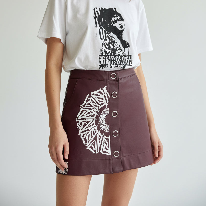 1|1 Faux Leather Skirt Reworked