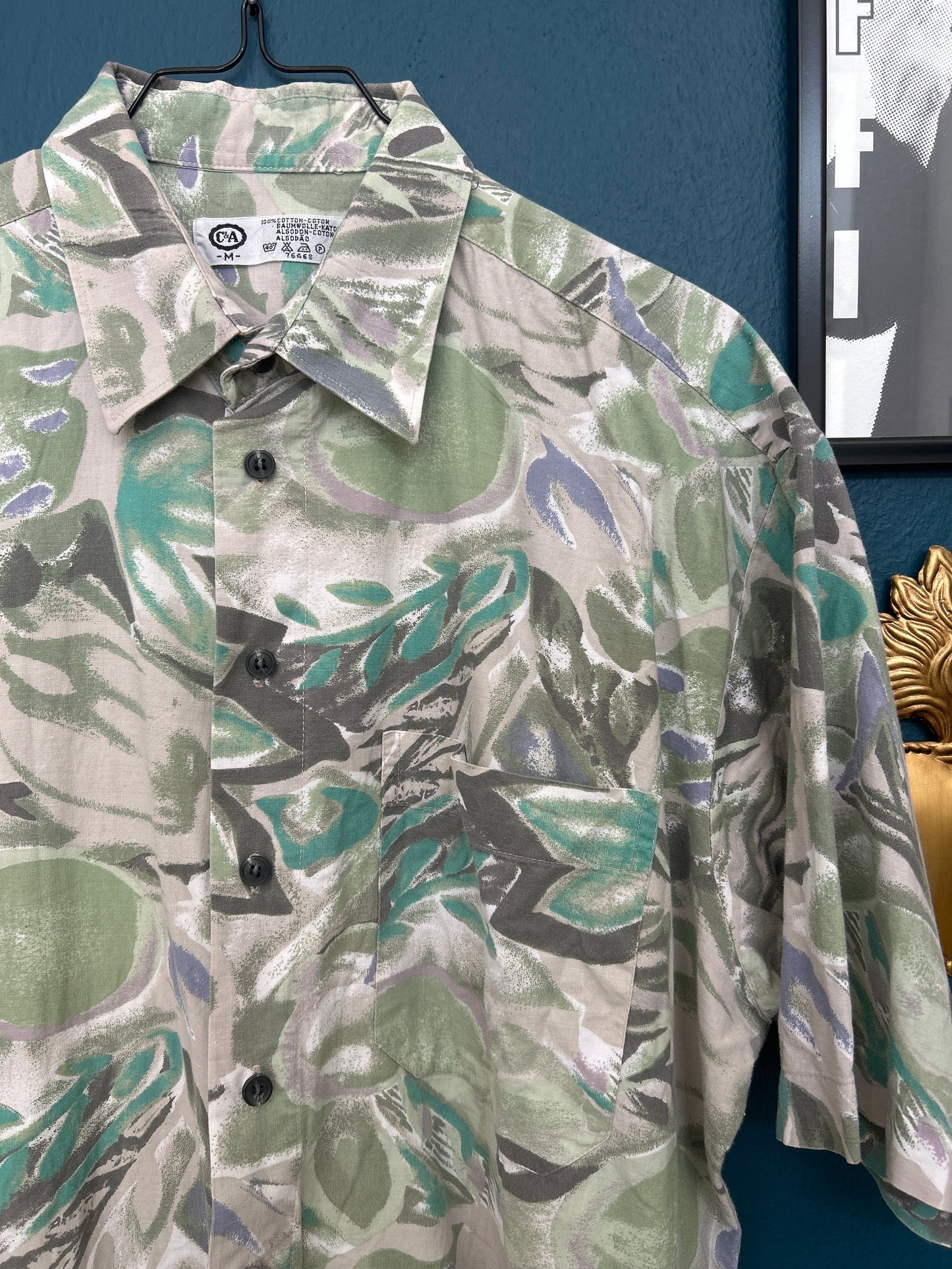 Man Shirt Vintage Crazy Pattern