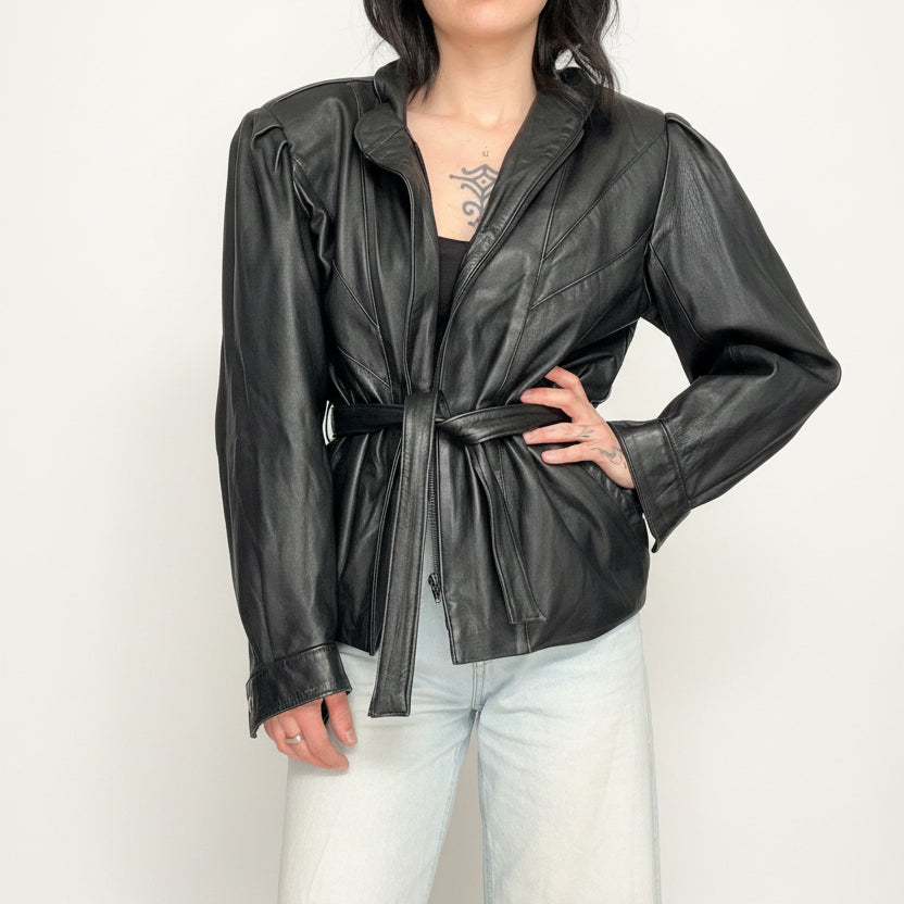 Vintage Leather Short Coat