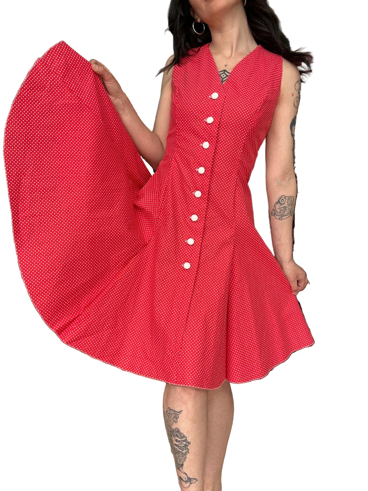 Vintage Dress Pois Handmade