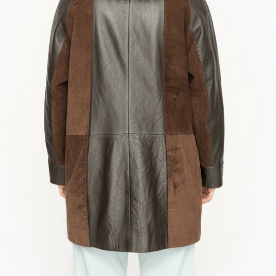 Brown Vintage Leather Coat