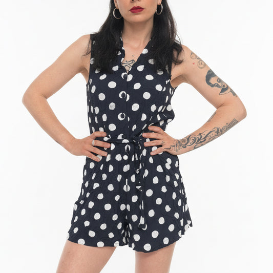Vintage Short Jumpsuit Pois