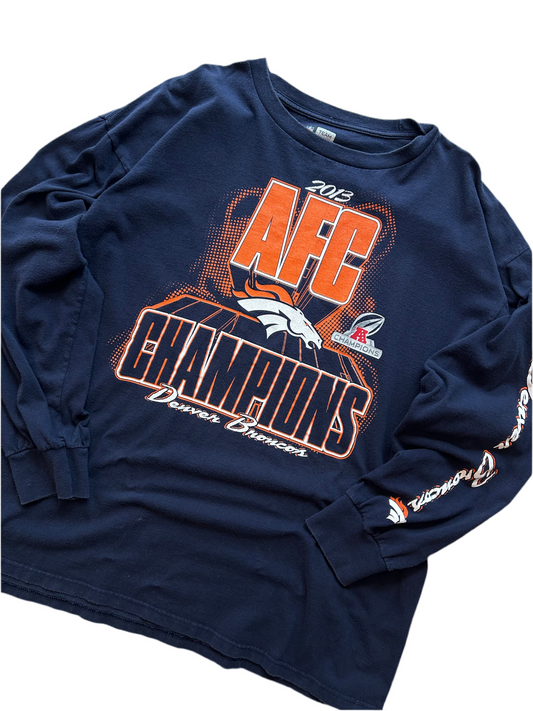 T-shirt maniche lunghe 2013 AFC CHAMPIONS NFL Denver Broncos