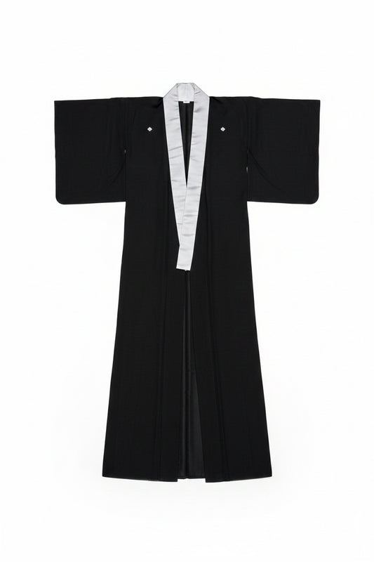 Kimono Seta Ro Vintage 5 Kamon