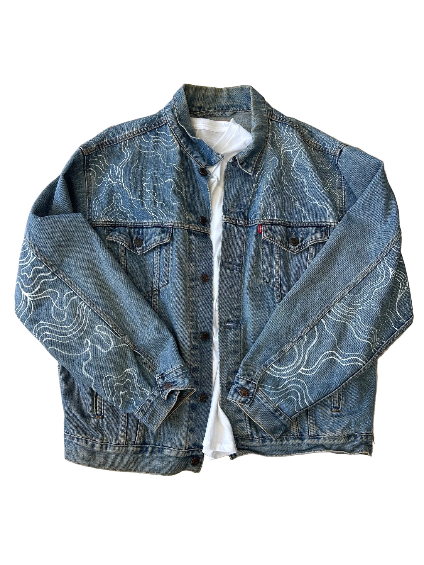 1|1 Levi’s Jeans Jacket Reworked Abstract lines