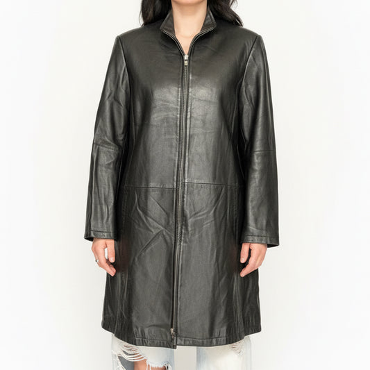 Vintage Long Leather Jacket