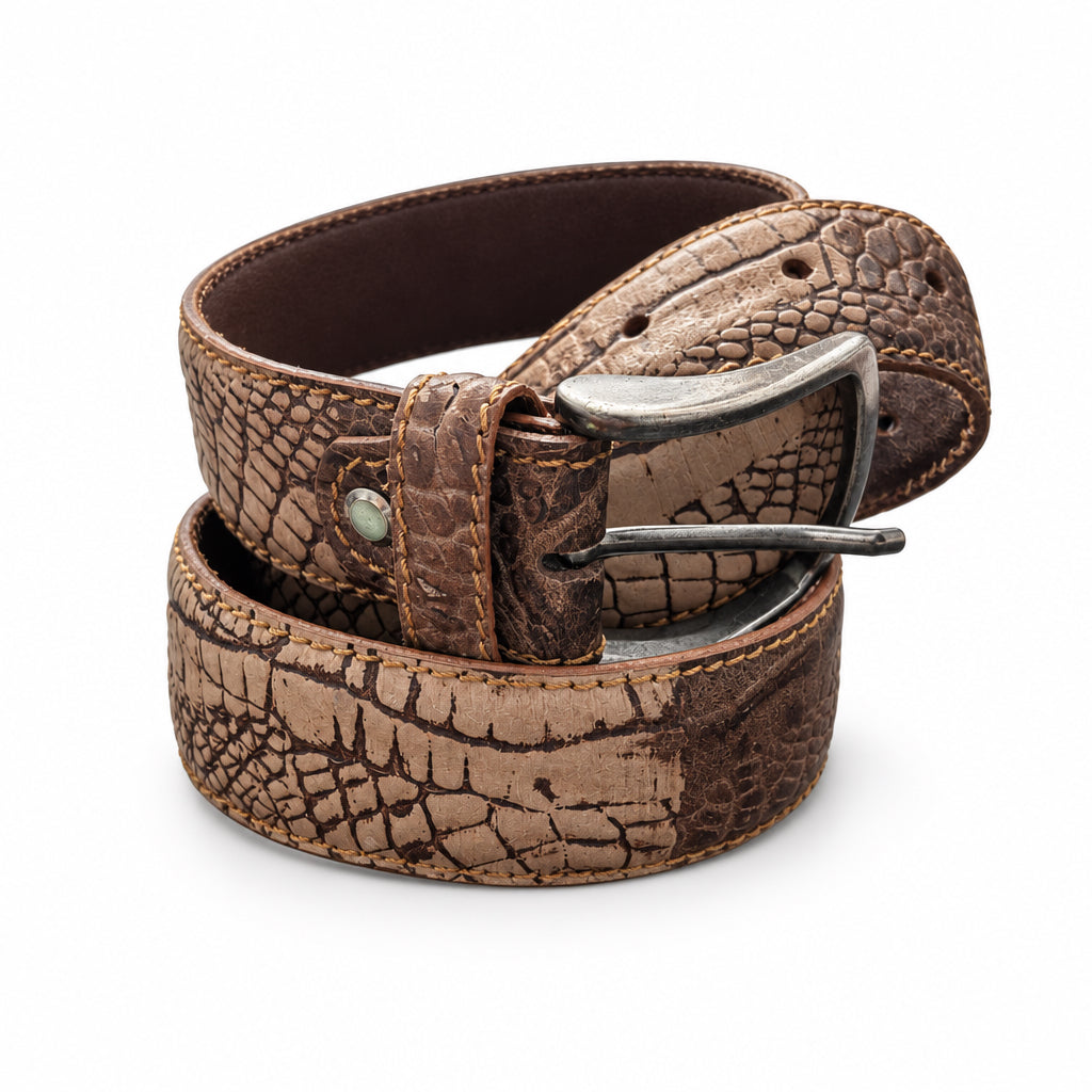 Vintage Leather Belt Red Tape