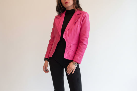 Leather Jacket Fuxia ‘90