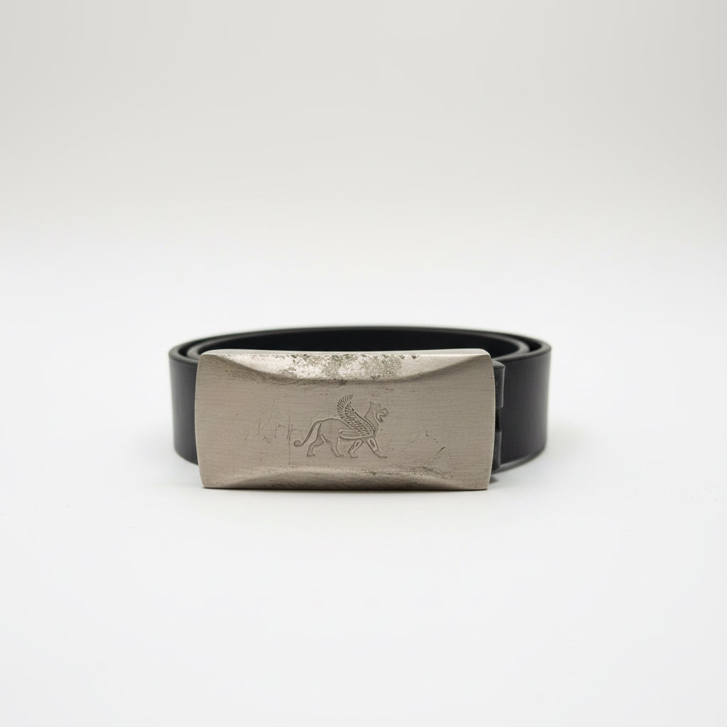 Vintage Leather Belt Winged Lion