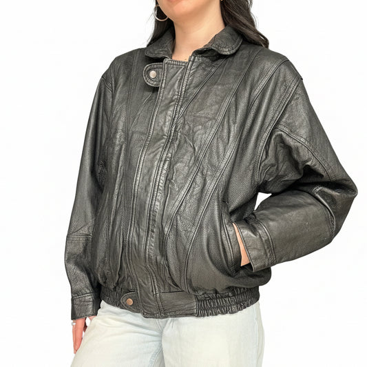 Vintage Bomber Leather Jacket