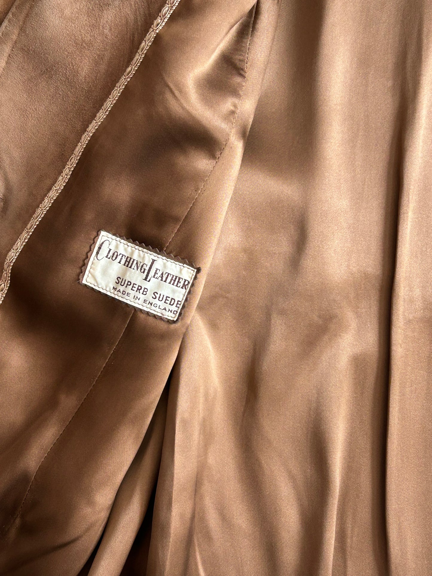 Cappotto vintage in vera pelle scamosciata made in England 🏴󠁧󠁢󠁥󠁮󠁧󠁿