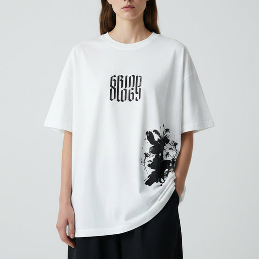 Boxy Tee Abstract Flower Grindology Collection