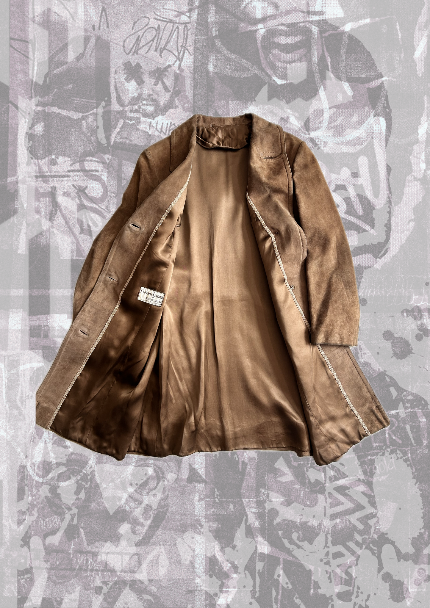 Cappotto vintage in vera pelle scamosciata made in England 🏴󠁧󠁢󠁥󠁮󠁧󠁿