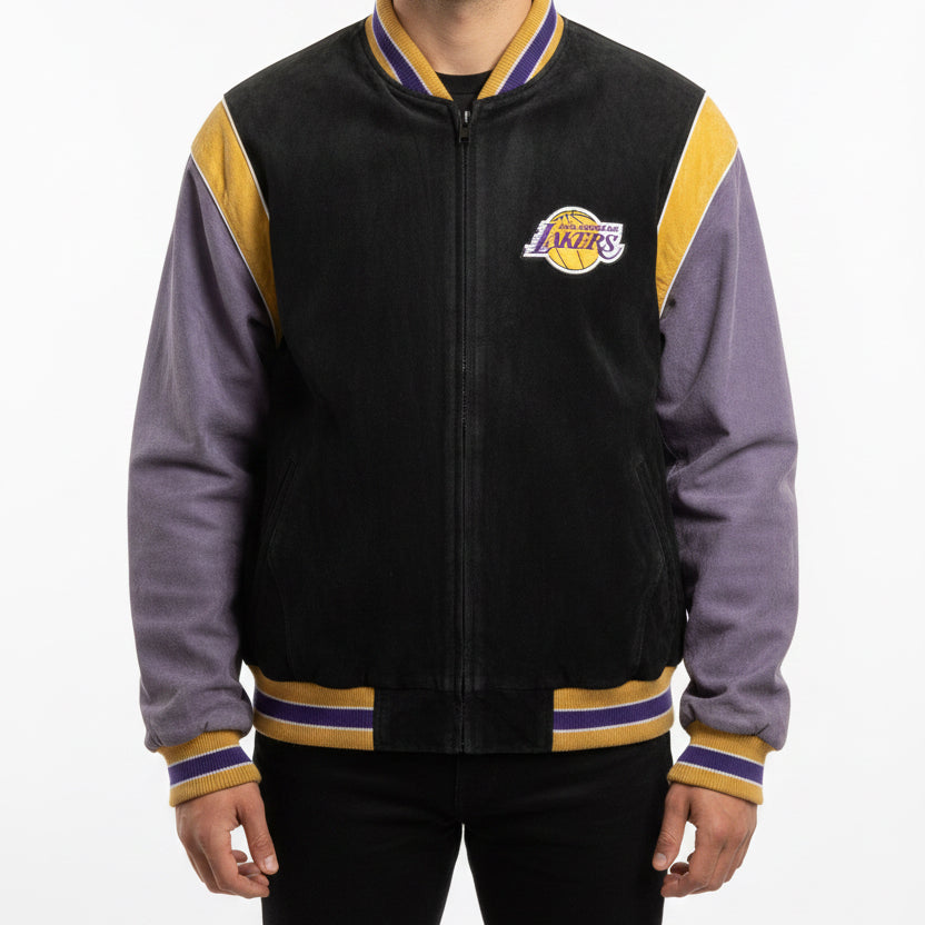 RARE VINTAGE Los Angeles Lakers Suede Jacket Championship Era