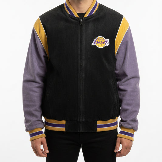 RARE VINTAGE Los Angeles Lakers Suede Jacket Championship Era