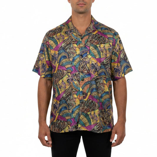 Vintage Man Crazy Shirt 100% Silk