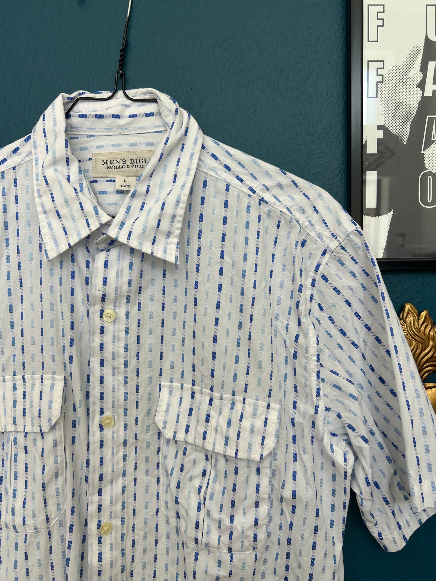 Man Shirt Vintage Geometric pattern