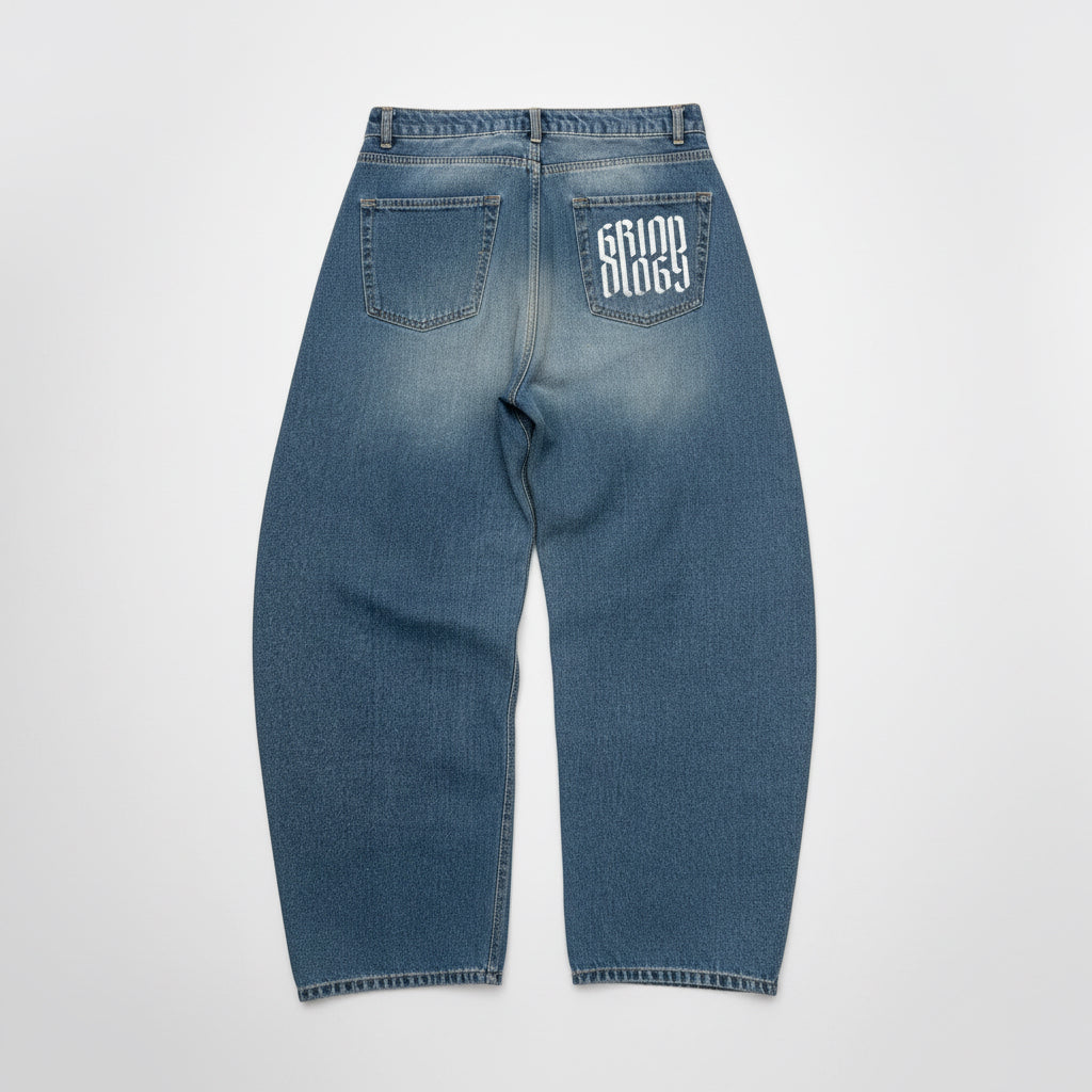 1|1 Baloon Denim Pant “Flowers”