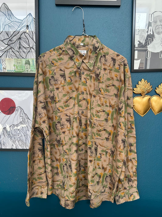 Man Shirt Vintage Crazy Pattern