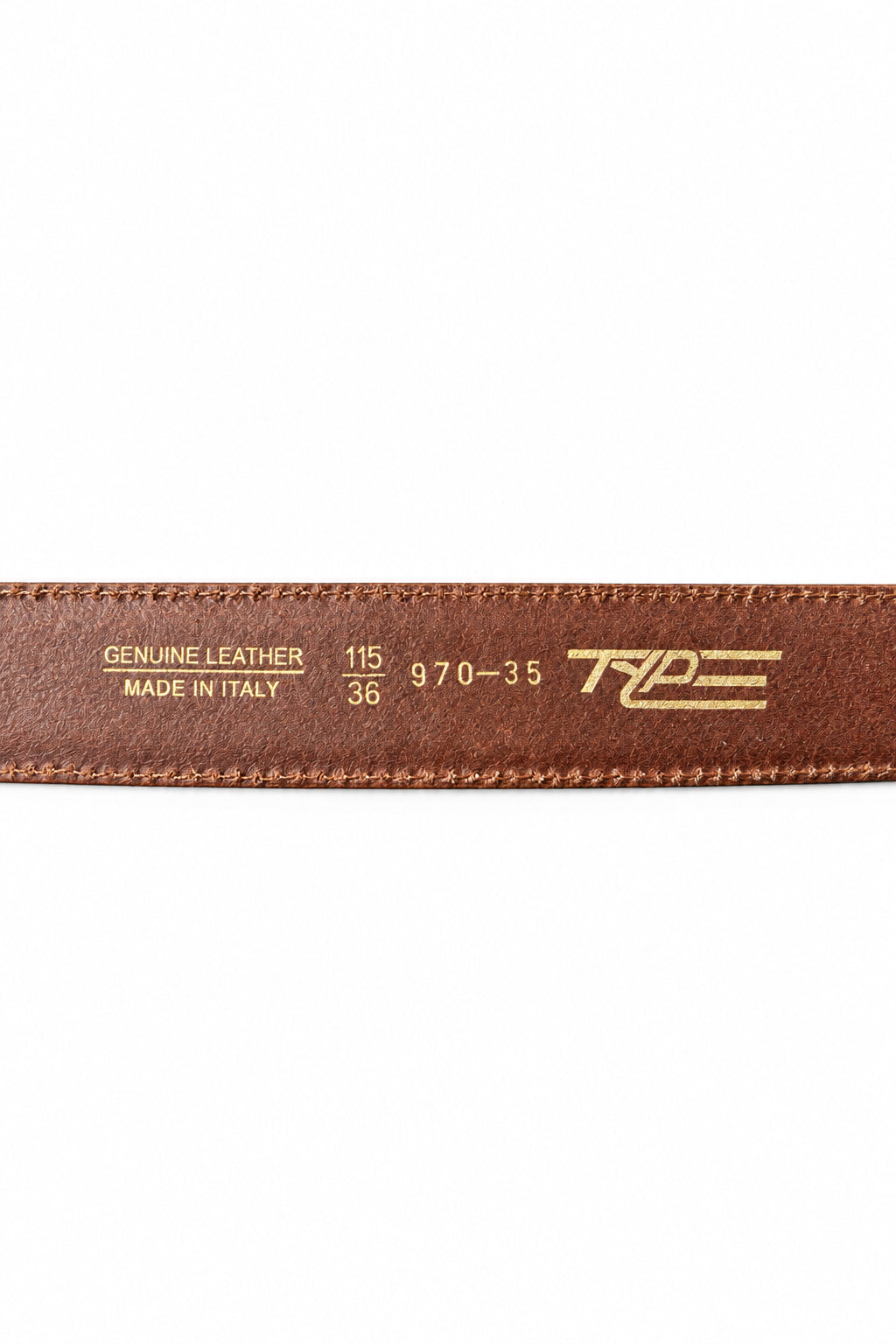 Vintage Leather Belt Red Tape