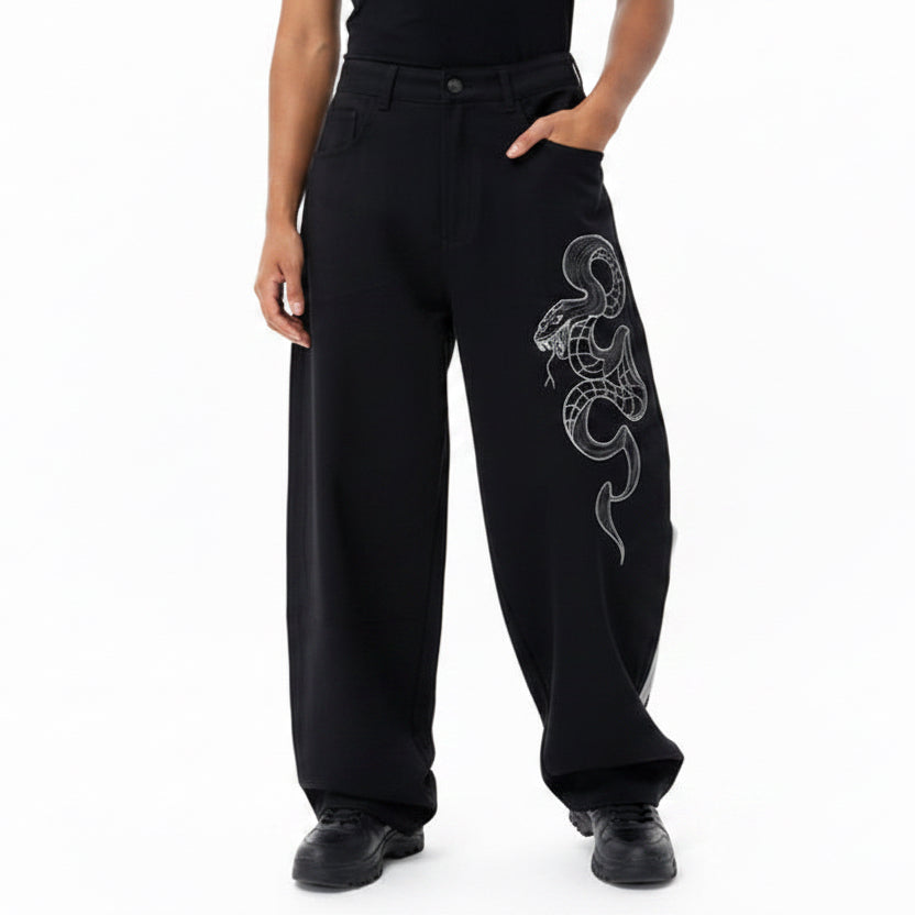 1|1 Black Baggy Pants Grindology Collection - Snake