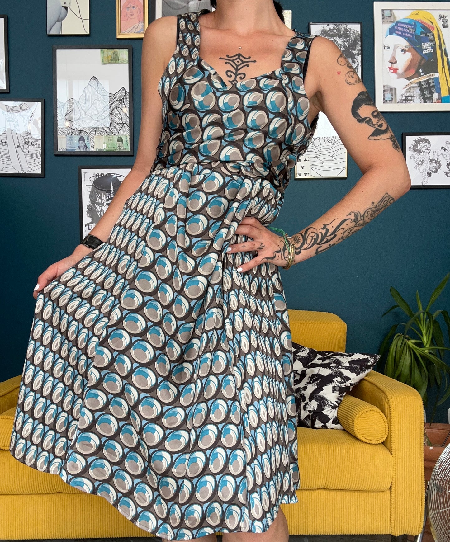 Abito vintage geometrico