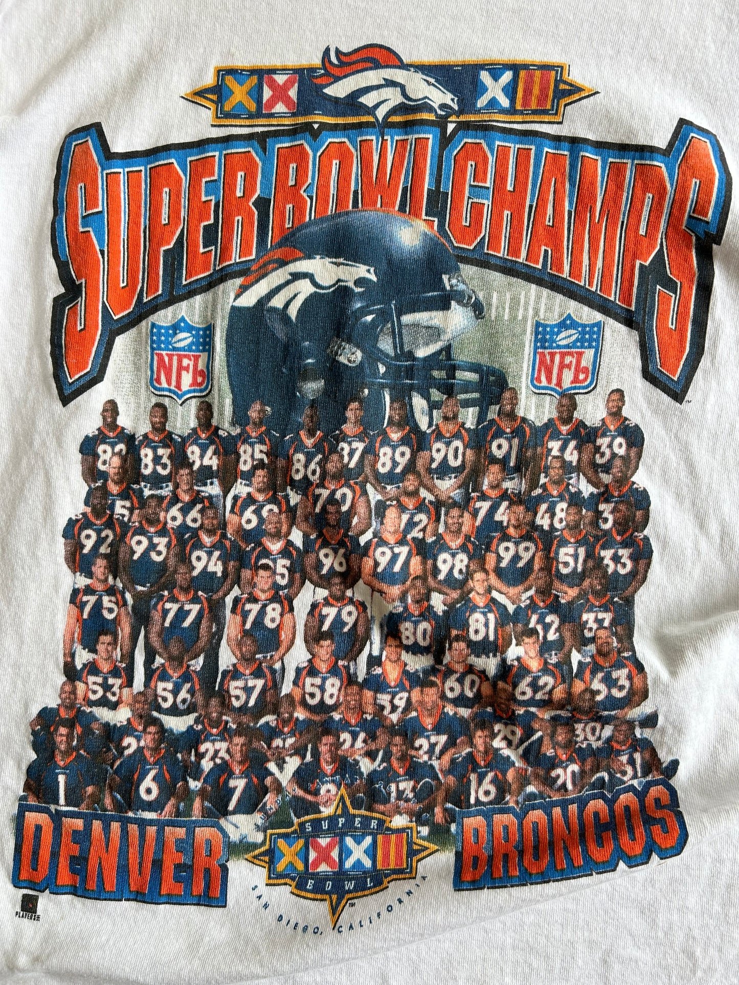 T-shirt Vintage Super Bowl XXXII 1998 Denver Broncos